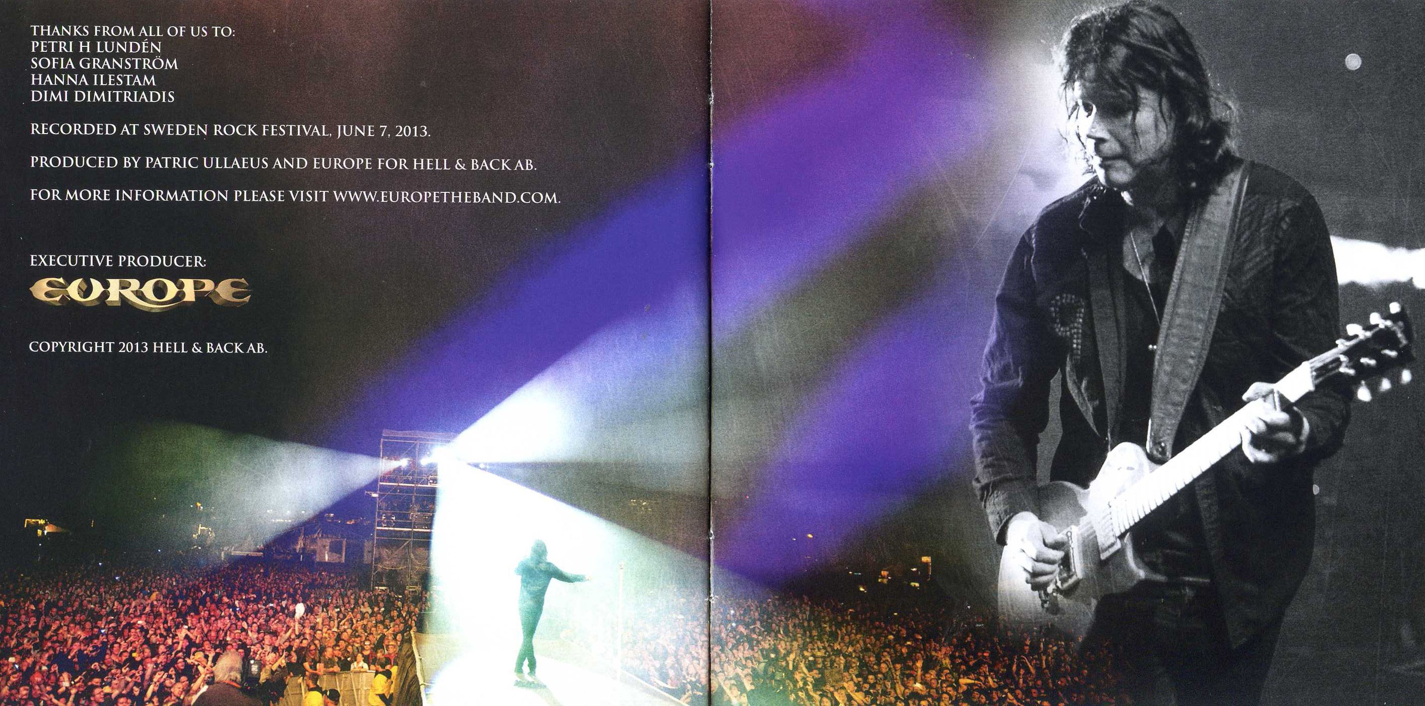 Europe  Live at Sweden Rock; 30th Anniversary : Booklet 8